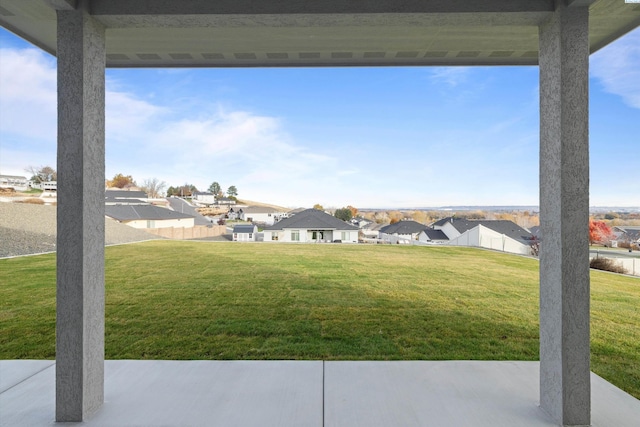 view of yard with a residential view