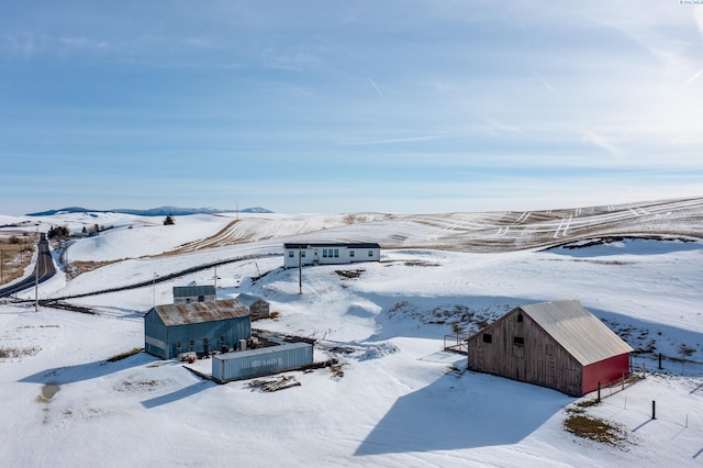 view of snowy aerial view