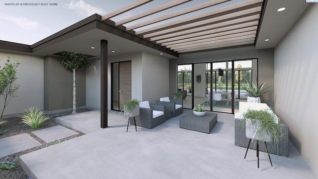 view of patio / terrace featuring an outdoor hangout area