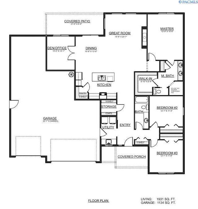 8717 Ashen Dr, Pasco, WA 99301 - floor plan