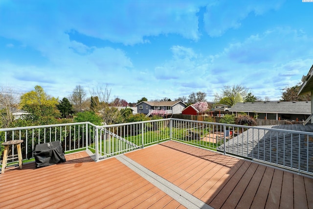 1584 Cimarron Ave, Richland, WA 99352 - deck with area for grilling and a residential view
