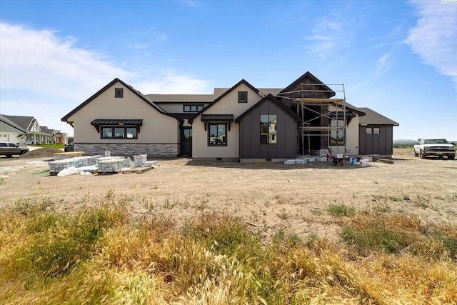 11812 Tschirky Ct, Pasco, WA 99301 - rear view of property featuring stucco siding and stone siding