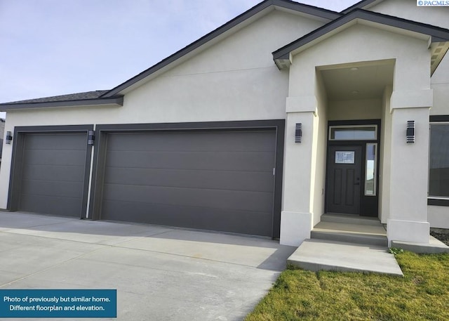 exterior space featuring a garage