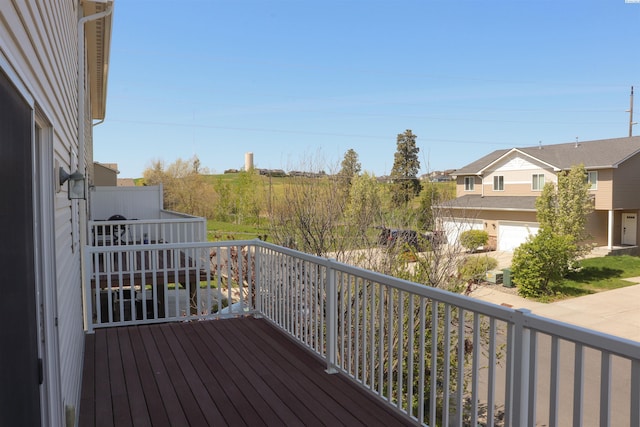 deck featuring a residential view