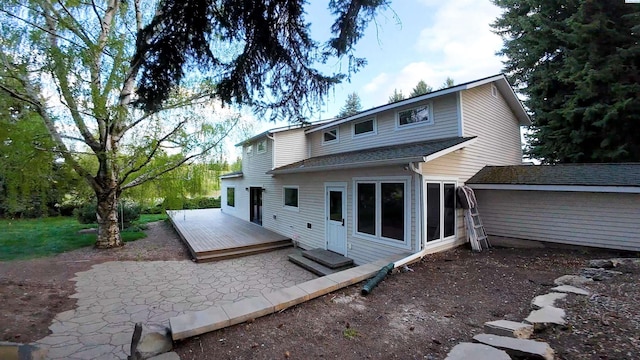 6302 Sand Rd, Pullman, WA 99163 - rear view of house with a patio and a deck