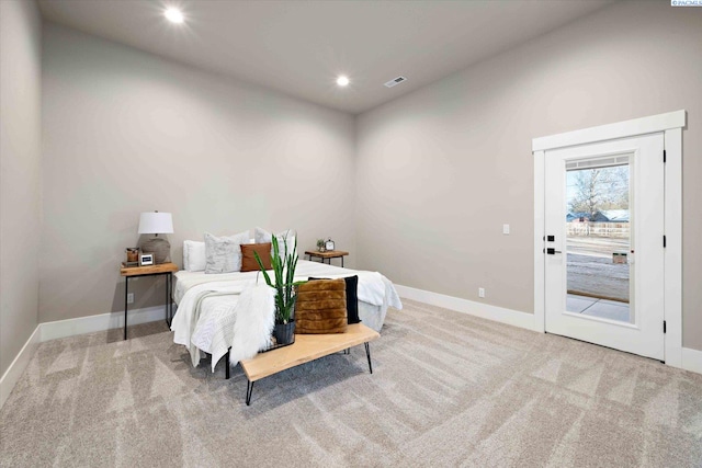 4402 Everett St, West Richland, WA 99353 - bedroom with access to outside and light colored carpet