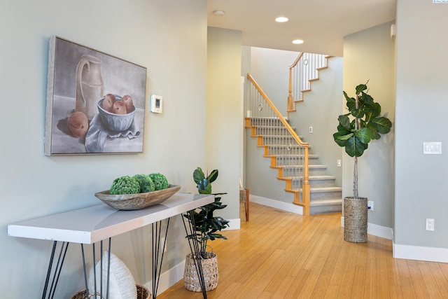 hallway featuring hardwood / wood-style floors