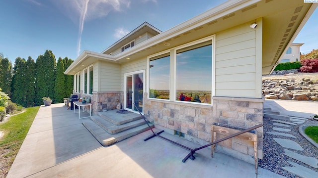 view of patio / terrace with area for grilling