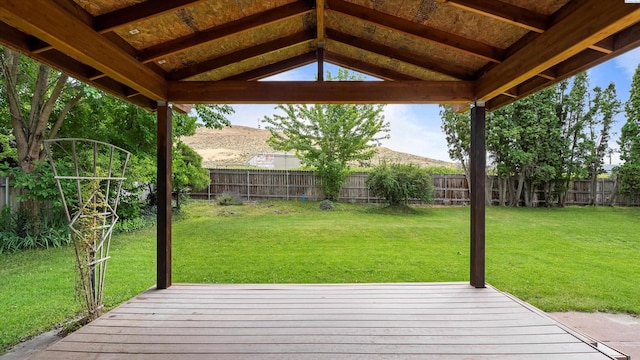 5456 Fern Loop, West Richland, WA 99352 - wooden terrace with a fenced backyard