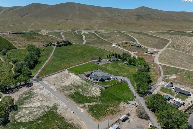 6616 NE 2nd St Lot 3, Benton City, WA 99320 - aerial view of property and surrounding area featuring rural landscape and a mountain backdrop