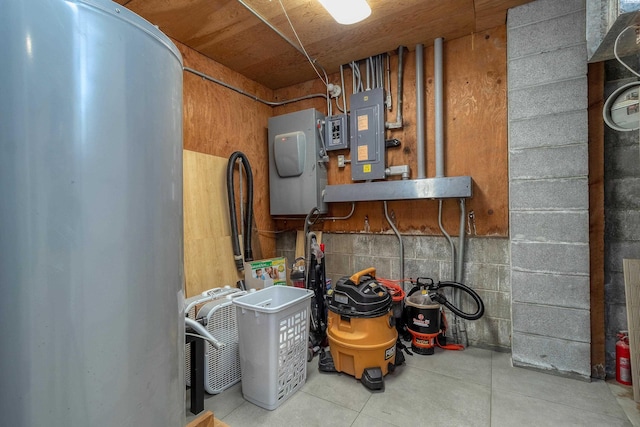 utility room featuring electric panel