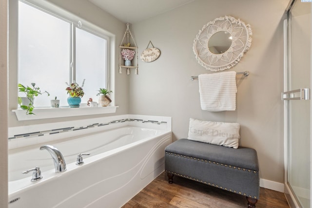 2855 S Dawes Pl, Kennewick, WA 99338 - full bathroom with wood finished floors and a garden tub