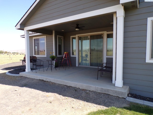 166214 W Johnson Rd, Prosser, WA 99350 - view of patio featuring ceiling fan