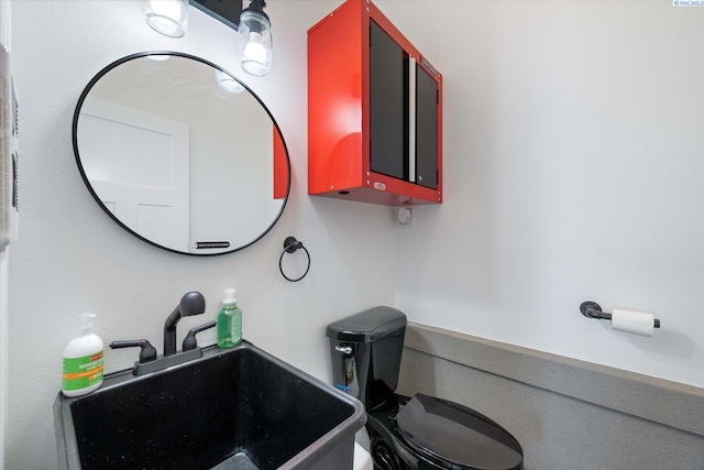 bathroom with sink and toilet