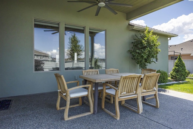 3512 El Paso Dr, Pasco, WA 99301 - view of patio featuring ceiling fan and outdoor dining space
