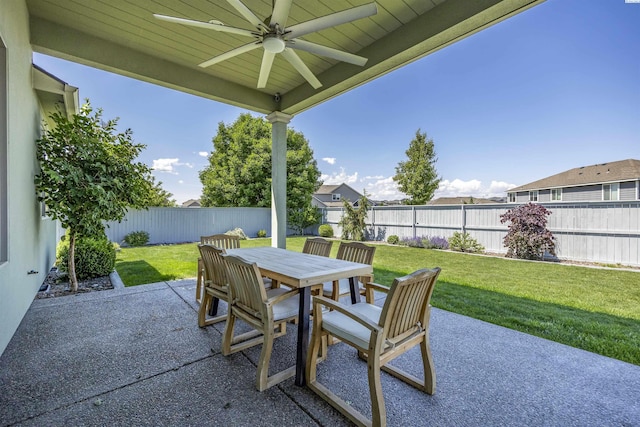 3512 El Paso Dr, Pasco, WA 99301 - view of patio / terrace with ceiling fan and outdoor dining area