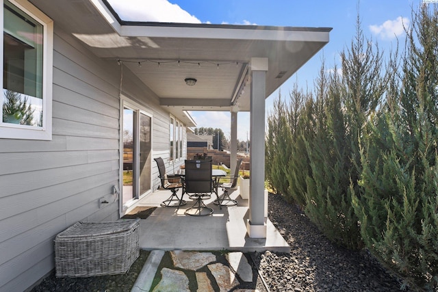 view of patio / terrace featuring outdoor dining space