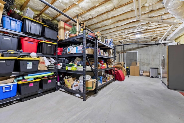 view of storage room