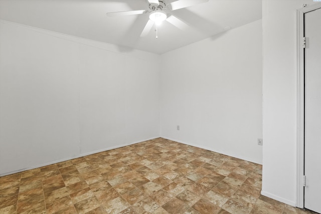 empty room with ceiling fan