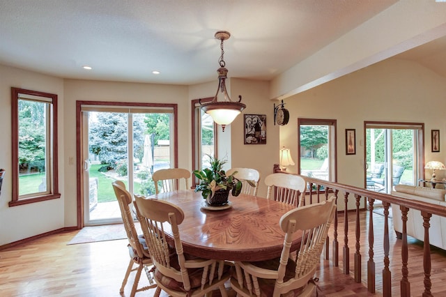 3114 Rd 103, Pasco, WA 99301 - dining space with light wood-style flooring, recessed lighting, baseboards, and a wealth of natural light