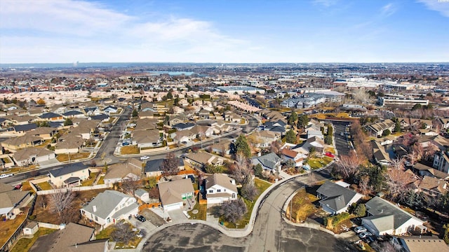 bird's eye view with a residential view