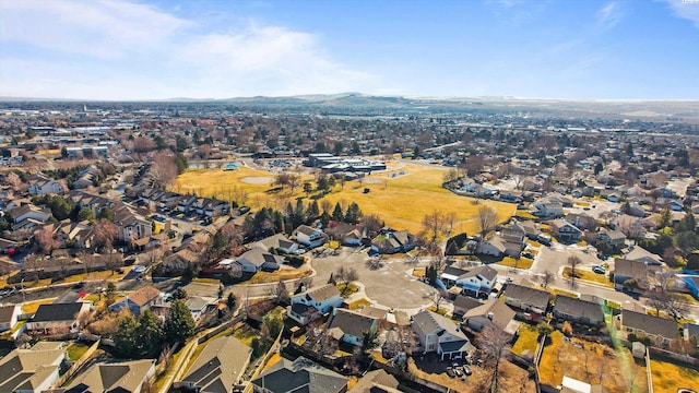 bird's eye view with a residential view