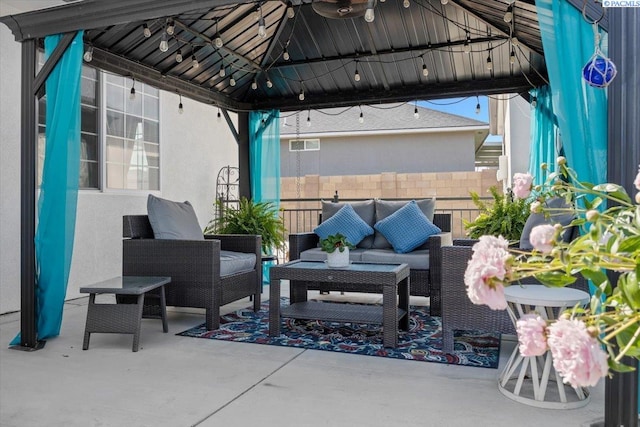 4507 Indian Rdg, Pasco, WA 99301 - view of patio featuring a gazebo and outdoor lounge area