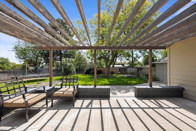 3321 W 24th Ave, Kennewick, WA 99337 - view of patio featuring a trampoline and a pergola