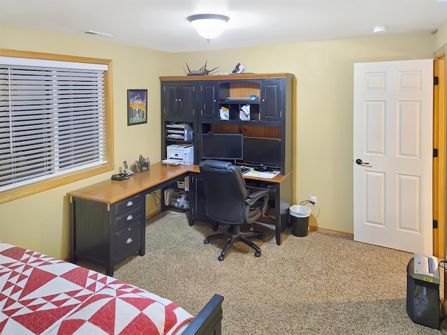 19624 Webber Canyon Rd, Benton City, WA 99320 - bedroom with light carpet, visible vents, and baseboards