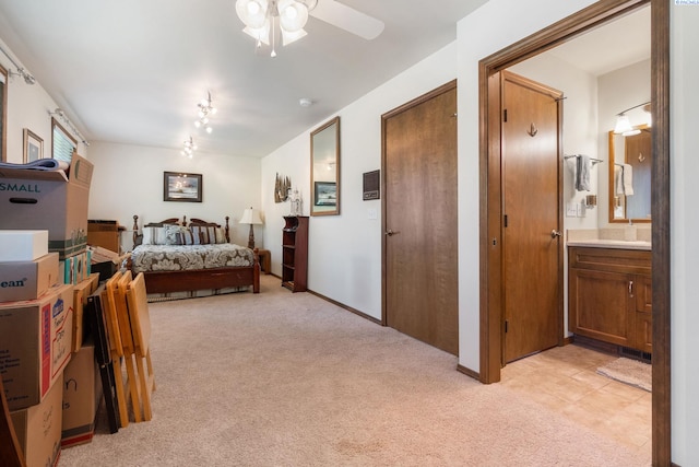 5500 W 26th Ave, Kennewick, WA 99338 - bedroom with light carpet and ensuite bath