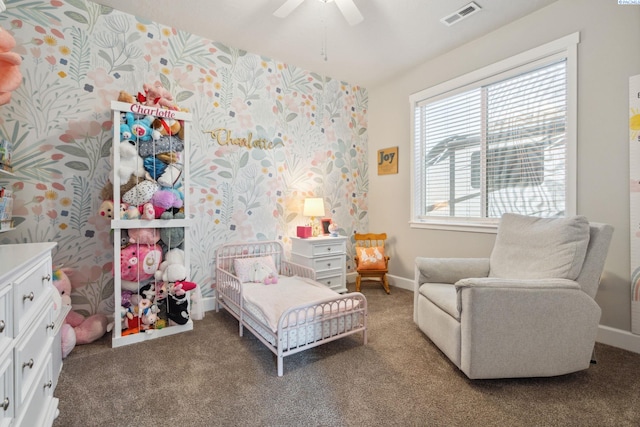 6624 Recurve Rd, Pasco, WA 99301 - carpeted bedroom with baseboards and ceiling fan
