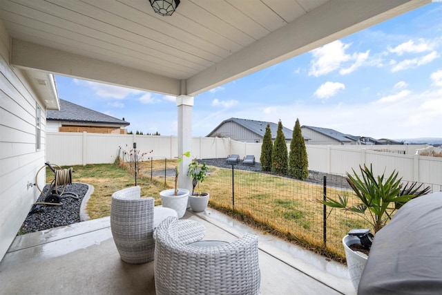 view of patio / terrace featuring a fenced backyard