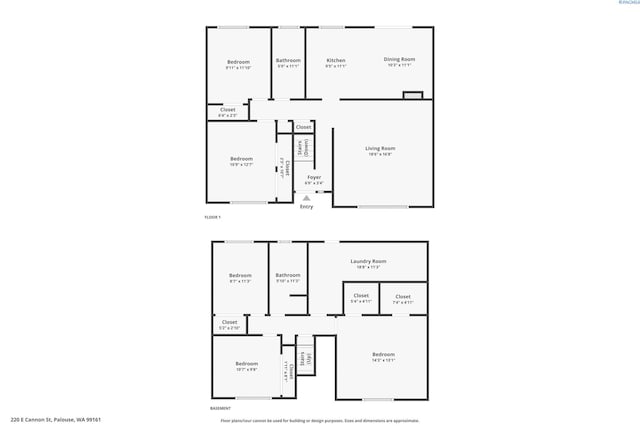 220 E Cannon, Palouse, WA 99161 - view of property floor plan