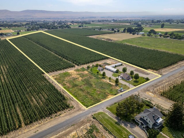 drone / aerial view with a rural view