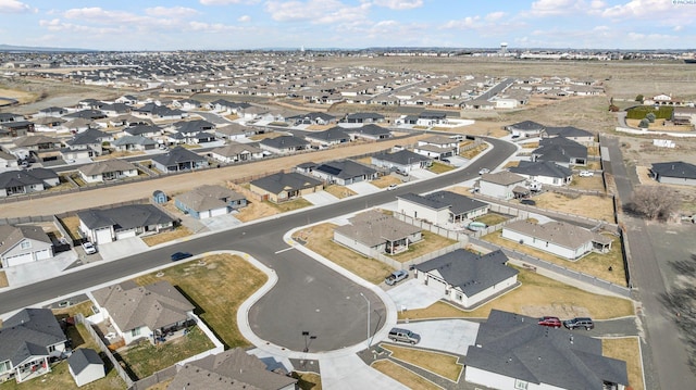 bird's eye view with a residential view