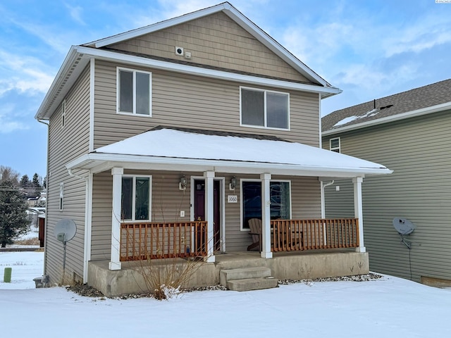 view of front of home featuring a porch