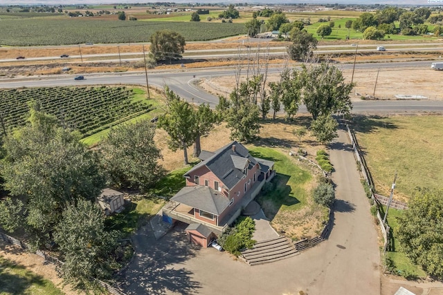 drone / aerial view with a rural view