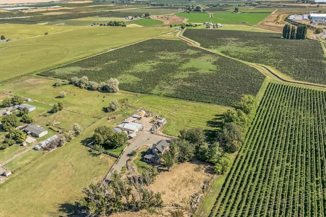 bird's eye view with a rural view