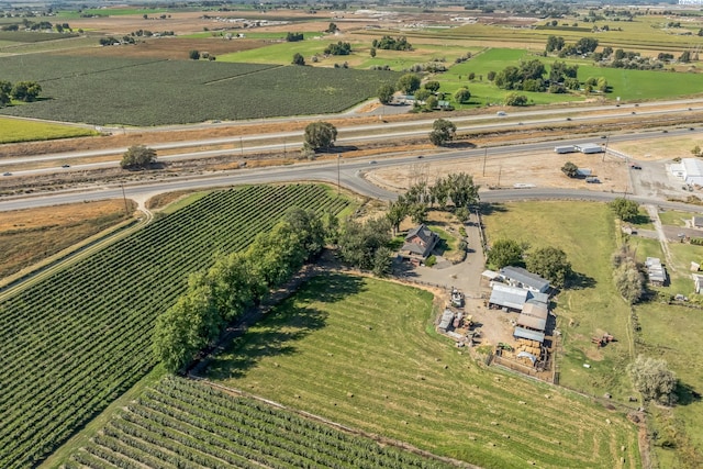 aerial view featuring a rural view