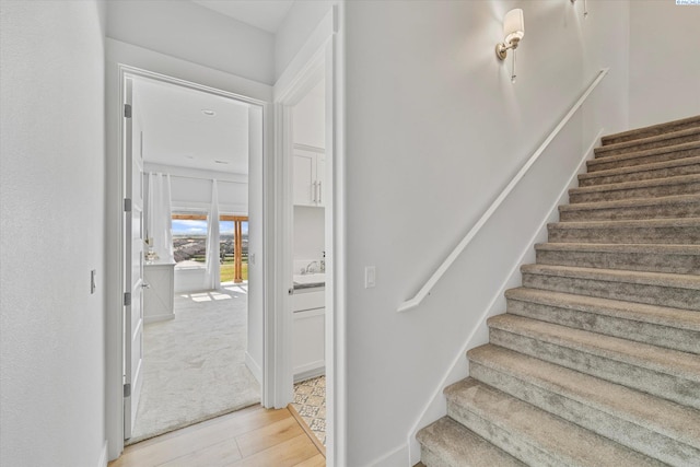 6514 Eagle Crest Dr, Pasco, WA 99301 - stairs featuring wood finished floors