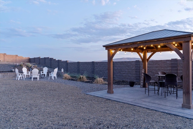 6514 Eagle Crest Dr, Pasco, WA 99301 - view of yard featuring a fenced backyard, a gazebo, and a patio