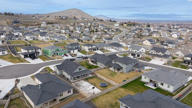 aerial view featuring a mountain view