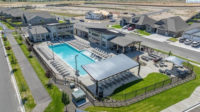 2816 Avrio Ave, Richland, WA 99354 - aerial view of residential area with a pool
