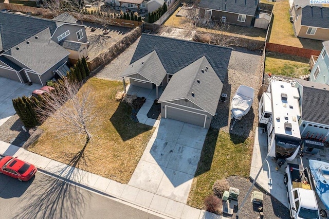 aerial perspective of suburban area