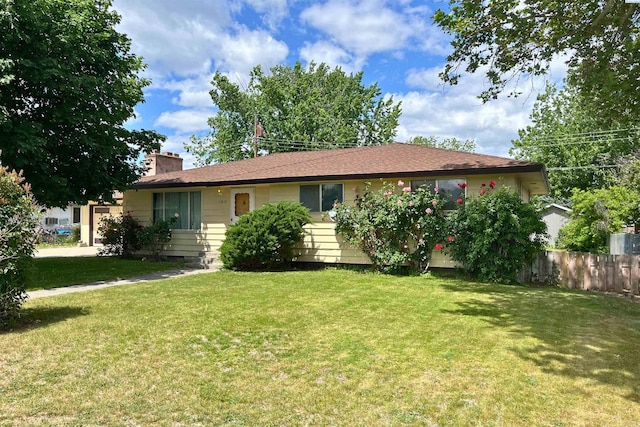 view of front of home with a chimney