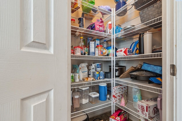 view of pantry