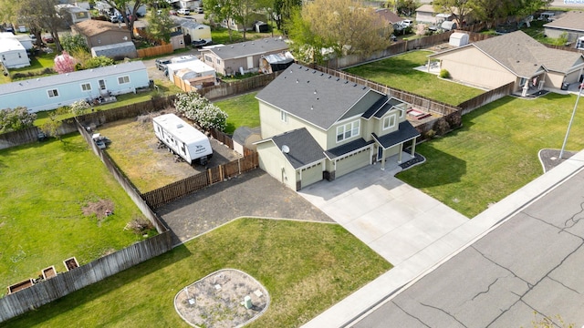 birds eye view of property featuring a residential view