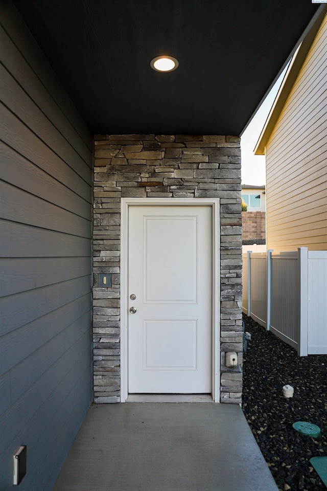 view of doorway to property