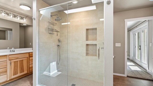 2003 W Canal Dr, Kennewick, WA 99336 - bathroom featuring vanity, bathing tub / shower combination, and recessed lighting