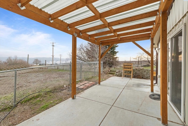 view of patio with a pergola